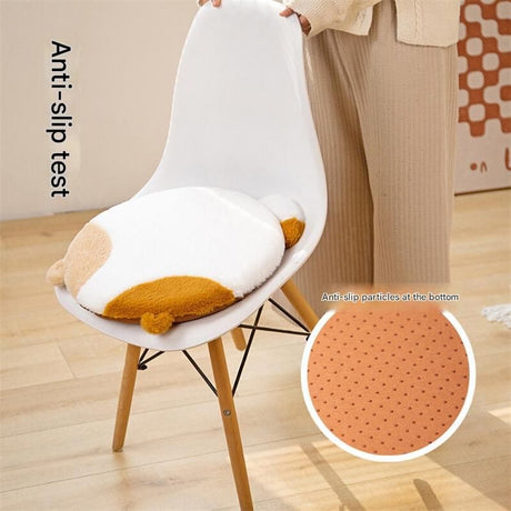 40cm Round Cat-Themed Seat Cushion (Black and White Cat) — Slow-Rebound Memory Foam, Soft Plush, Washable — Ideal for Office Chairs, Bedrooms, Dorms, and Reading Nooks
