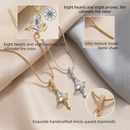 Crystal Star Witch Hat Pendant Necklace for Women, Gold Plated Celestial Charm Choker Jewellery Gift