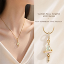 Crystal Star Witch Hat Pendant Necklace for Women, Gold Plated Celestial Charm Choker Jewellery Gift