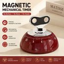 Red 60-Minute Magnetic Mechanical Kitchen Timer Countdown Clock for Cooking, Study, Productivity and Time Management