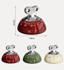 White 60-Minute Magnetic Mechanical Kitchen Timer Countdown Clock for Cooking, Study, Productivity and Time Management