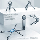 Grayish blue Foldable Magnetic Phone & Tablet Stand Aluminium Alloy Laptop Holder Adjustable Desktop Stand for Mobile Phone, Tablet and Notebook
