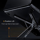 Grayish blue Foldable Magnetic Phone & Tablet Stand Aluminium Alloy Laptop Holder Adjustable Desktop Stand for Mobile Phone, Tablet and Notebook