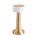 Gold Rechargeable Acrylic Shade UFO Table Lamp Touch Control LED Bedside Night Light, Cordless Ambient Desk Lamp for Bedroom Living Room Camping