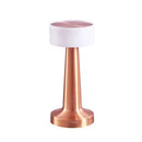 Copper Rechargeable Acrylic Shade UFO Table Lamp Touch Control LED Bedside Night Light, Cordless Ambient Desk Lamp for Bedroom Living Room Camping