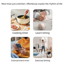 Black Retro Planet Mechanical Kitchen Timer Magnetic Countdown Clock Battery-Free Metal Core Loud Alarm for Cooking Study