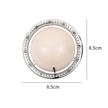 Beige Retro Planet Mechanical Kitchen Timer Magnetic Countdown Clock Battery-Free Metal Core Loud Alarm for Cooking Study