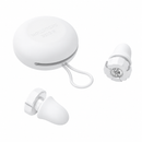 White Luxury Diamond-Encrusted Noise Reduction Earplugs with Anti-Lost Lanyard - Soft Silicone Sleep & Study Ear Plugs for Comfortable Silence
