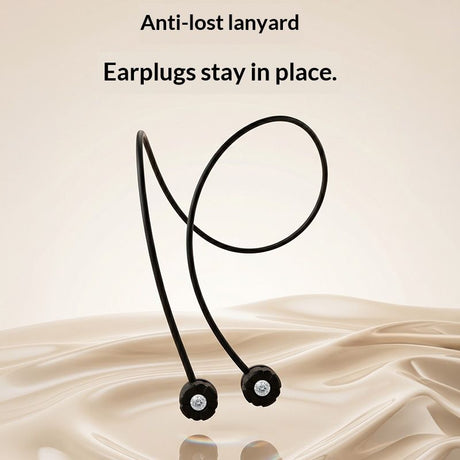 White Luxury Diamond-Encrusted Noise Reduction Earplugs with Anti-Lost Lanyard - Soft Silicone Sleep & Study Ear Plugs for Comfortable Silence
