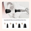 White Luxury Diamond-Encrusted Noise Reduction Earplugs with Anti-Lost Lanyard - Soft Silicone Sleep & Study Ear Plugs for Comfortable Silence