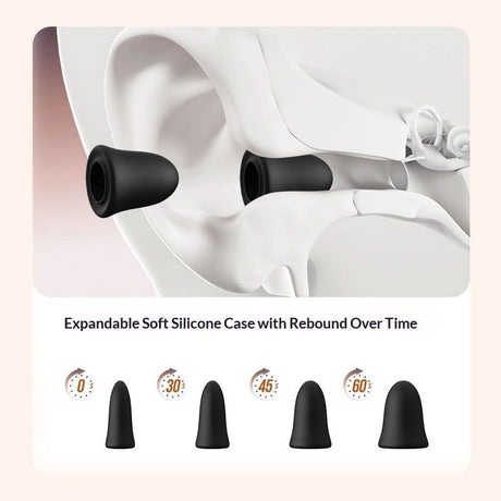 White Luxury Diamond-Encrusted Noise Reduction Earplugs with Anti-Lost Lanyard - Soft Silicone Sleep & Study Ear Plugs for Comfortable Silence