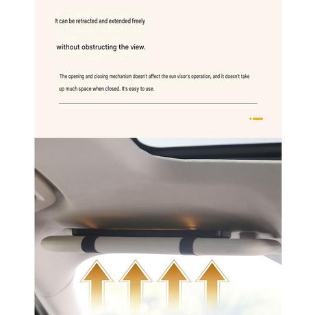 White LED Car Sun Visor Makeup Mirror with 5x Magnification & Touch Lighting - Rechargeable Vanity Mirror for Travel & Daily Use