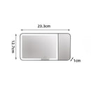 White LED Car Sun Visor Makeup Mirror with 5x Magnification & Touch Lighting - Rechargeable Vanity Mirror for Travel & Daily Use