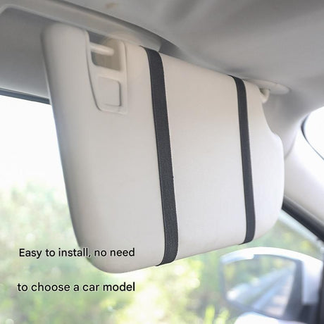 Black LED Car Sun Visor Makeup Mirror with 5x Magnification & Touch Lighting - Rechargeable Vanity Mirror for Travel & Daily Use