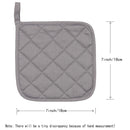 4 Pack Heat Resistant Pot Holders - Blue Cotton Silver Coated Quilted Kitchen Heat Pads Non Slip Oven Mats 18x18cm Baking Cooking Microwave Use Durable Thermal Protection