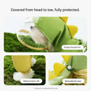 Blue Dog Raincoat Dinosaur Hooded Waterproof Jacket 4XL Size with Leash Hole Removable Tail Cover Full Body Coverage Pet Rain Coat for Outdoor Walking Large Dogs
