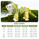 Green Size XL Waterproof Dinosaur Dog Raincoat with Harness Hole Full Body Pet Rain Jacket for Small Dogs Tail Cover Lightweight Outdoor Walking