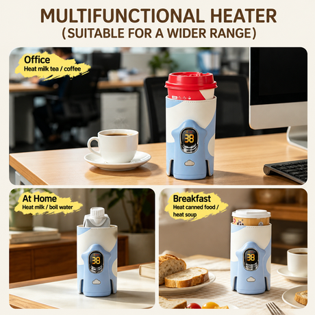 Yellow Automatic Stirring Coffee Mug 400ml USB Rechargeable Magnetic Mixing Tumbler with Smart Temperature Display Splash Resistant Lid Portable Coffee Cup for Home Office Travel Gym