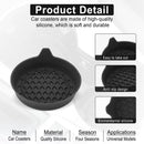 4 Pack Silicone Car Cup Holder Coaster Set – Anti-Slip Heat Resistant Car Cup Mats, Universal Car Interior Drink Pad Accessories