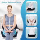 Memory Foam Seat Cushion & Lumbar Support Pillow Set – Ergonomic Office Chair & Car Seat Pad for Lower Back Pain Relief, Hip & Back Comfort