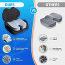 Memory Foam Seat Cushion & Lumbar Support Pillow Set – Ergonomic Office Chair & Car Seat Pad for Lower Back Pain Relief, Hip & Back Comfort