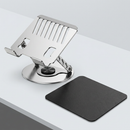 Adjustable aluminum alloy laptop stand (20*20CM), with mouse pad (21*25cm), adjustable height and angle, space-saving, heat dissipation support, suitable for office, home, study and work environments