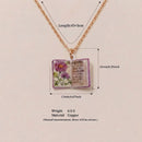 Vintage-style book necklace with September birthday flowers, a luxurious gold-plated bronze exquisite floral pendant gift