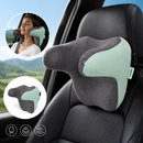 Ergonomic Car Neck Pillow Memory Foam Headrest Cushion (Grey Mint Green) Adjustable Strap Breathable Neck Support Car Seat Travel Comfort Accessories