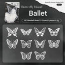 White Butterfly Holographic Cake Stickers PET Seashell Gloss Butterfly Cake Decorations DIY Dessert Toppers Party Supplies 20pcs x 2 Packs