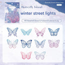 Color Butterfly Holographic Cake Stickers PET Seashell Gloss Butterfly Cake Decorations DIY Dessert Toppers Party Supplies 20pcs x 2 Packs