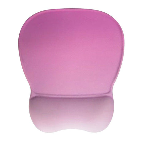 Gradient Pinkish White silicone wrist rest with 20-in-1 electronics cleaning kit - portable multi-functional brush set, ergonomic mouse pad, suitable for office and travel.