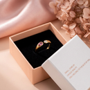 Adjustable Birthstone(July) Open Ring Set 18K Gold Plated Stainless Steel Minimalist Dainty Stackable Gemstone Rings Personalized Jewelry Gift Box Included Everyday Wear Gift