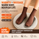 Beige USB Heated Foot Massager Foot Warmer Mat Electric Foot Heating Pad with Vibration Modes 3 Heat Levels 45C 50C 55C for Home Office Winter Comfort Portable Compact Design