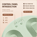 Green USB Heated Foot Massager Foot Warmer Mat Electric Foot Heating Pad with Vibration Modes 3 Heat Levels 45C 50C 55C for Home Office Winter Comfort Portable Compact Design