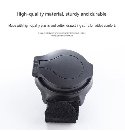 Bicycle Wrist Rearview Mirror 360 Rotatable - Adjustable Wrist Mounted Convex Cycling Mirror, 360 degree Rotation, Arm Strap Handlebar Mount, Cycling Safety for Urban Commuting and Travel Use