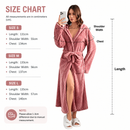 Women's Pink Coral Fleece Hooded Bathrobe (L)- Soft Plush Long Sleeve Wrap Robe with Tie Belt, Highly Absorbent Loungewear for Home Spa and Winter Sleepwear