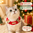Christmas Pet Collar（Bell-shaped deer） Knitted Festive Dog Cat Collar Red Green Adjustable Soft Lightweight Holiday Pet Accessories for Small Dogs and Cats  Party Wear
