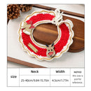 Christmas Pet Collar（Bell-shaped deer） Knitted Festive Dog Cat Collar Red Green Adjustable Soft Lightweight Holiday Pet Accessories for Small Dogs and Cats  Party Wear