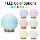 Moon Light Humidifier Aroma Diffuser (White base version) with LED Night Light, USB Desktop Essential Oil Diffuser Cool Mist Maker for Bedroom Office Home Relaxation