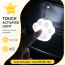 White Touch Activated Heart Keychain Light - Cute Portable LED Night Light Rechargeable Bag Charm Lamp Romantic Gift for Girls Bedroom Decoration Travel Use