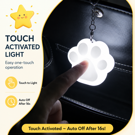 Touch Activated Cloud Keychain Light - Cute Portable LED Night Light Rechargeable Bag Charm Lamp Cloud Shape Decorative Gift for Girls Bedroom Travel Use