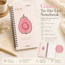 Fruit Series To Do List Notebook (Guava) – Spiral Bound Journal with Cute Fruit Cover, 80 Sheets, Portable Planner for Daily Notes, Study, Office and Personal Organisation