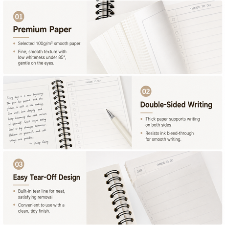 Fruit Series To Do List Notebook (Blueberry) – Spiral Bound Journal with Cute Fruit Cover, 80 Sheets, Portable Planner for Daily Notes, Study, Office and Personal Organisation