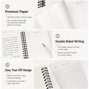 Fruit Series To Do List Notebook (Starfruit) – Spiral Bound Journal with Cute Fruit Cover, 80 Sheets, Portable Planner for Daily Notes, Study, Office and Personal Organisation
