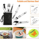 11PCS Orange Camping Cookware Set – Lightweight Aluminium Camping Pots, Frying Pan, Kettle & Stainless Steel Cutlery, Portable Non-Stick Outdoor Cooking Set for 2-3 Person Camping, Hiking, Backpacking & Picnic