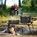 11PCS Green Camping Cookware Set – Lightweight Aluminium Camping Pots, Frying Pan, Kettle & Stainless Steel Cutlery, Portable Non-Stick Outdoor Cooking Set for 2-3 Person Camping, Hiking, Backpacking & Picnic