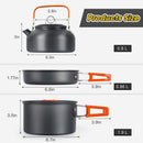 11PCS Green Camping Cookware Set – Lightweight Aluminium Camping Pots, Frying Pan, Kettle & Stainless Steel Cutlery, Portable Non-Stick Outdoor Cooking Set for 2-3 Person Camping, Hiking, Backpacking & Picnic
