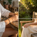 Turquoise Beaded Bracelet for Women – Adjustable Vintage Boho Bracelet with Gold-Tone Oval Charm, Turquoise & Pearl Beads, Lightweight Bohemian Wrist Jewellery