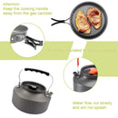 Orange Camping Cookware Set for 2–3 People – Portable Outdoor Cooking Pot, Frying Pan & 1.1L Kettle Kit with Stainless Steel Plates, Cups & Cutlery, Lightweight Non-Stick Camping Cook Set for Hiking, Picnic, Backpacking & RV Travel