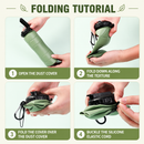 Olive green Collapsible Silicone Water Bottle - 650ml Foldable Travel Bottle with Straw Lid, Food Grade Silicone Hiking Flask, Leak Resistant Portable Water Bottle for Outdoor Sports Fitness Cycling